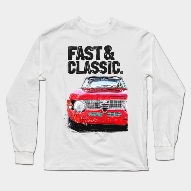 Alfa GTA retro car Long Sleeve T-Shirt by Woohoo